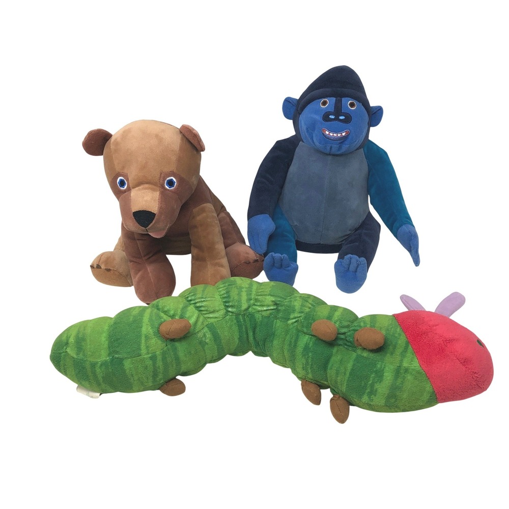 Kohl's Cares Eric Carle Plush Lot 3 Brown Bear Gorilla Caterpillar Bundle